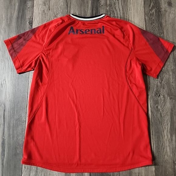 Arsenal London Soccer Jersey FC Football Club Red SS Shirt Mens L - Picture 3 of 3